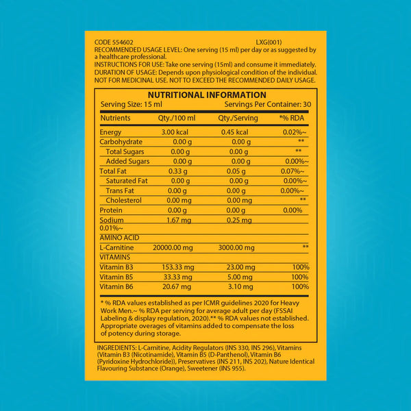 Triple Strength L-Carnitine Liquid 450 ml