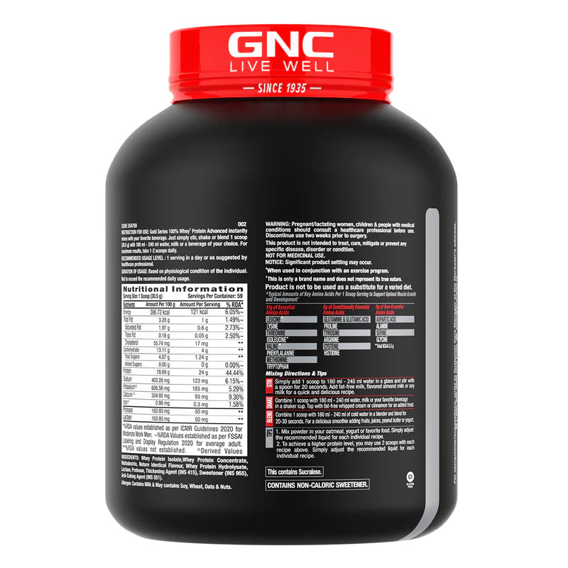 Gold Series 100% Whey Protein Advanced 4 lbs