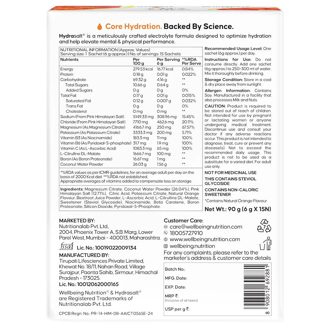 Hydrasalt Blood Orange (Pack of 15)