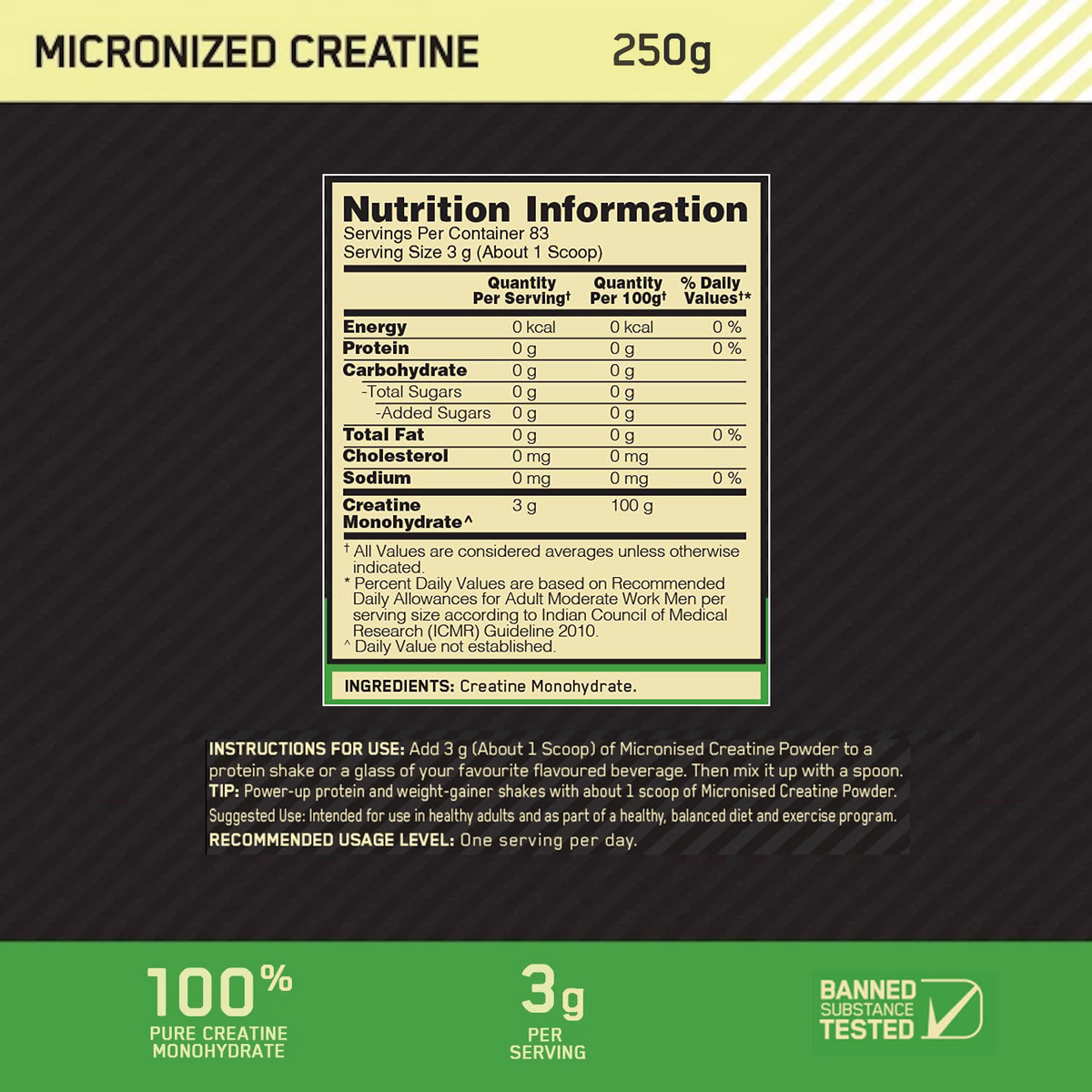 Micronised Creatine Powder