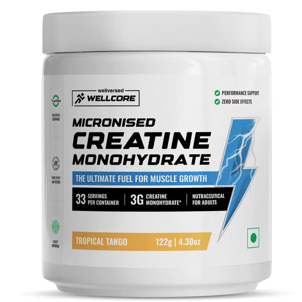Wellcore - Pure Micronised Creatine Monohydrate (122g, 33 Servings) Tropical Tango