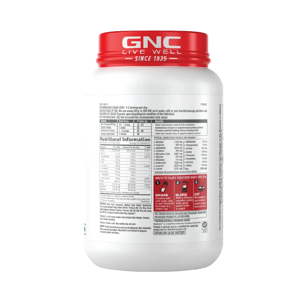 GNC Pro Performance 100% Whey |Chocolate Supreme| 907g