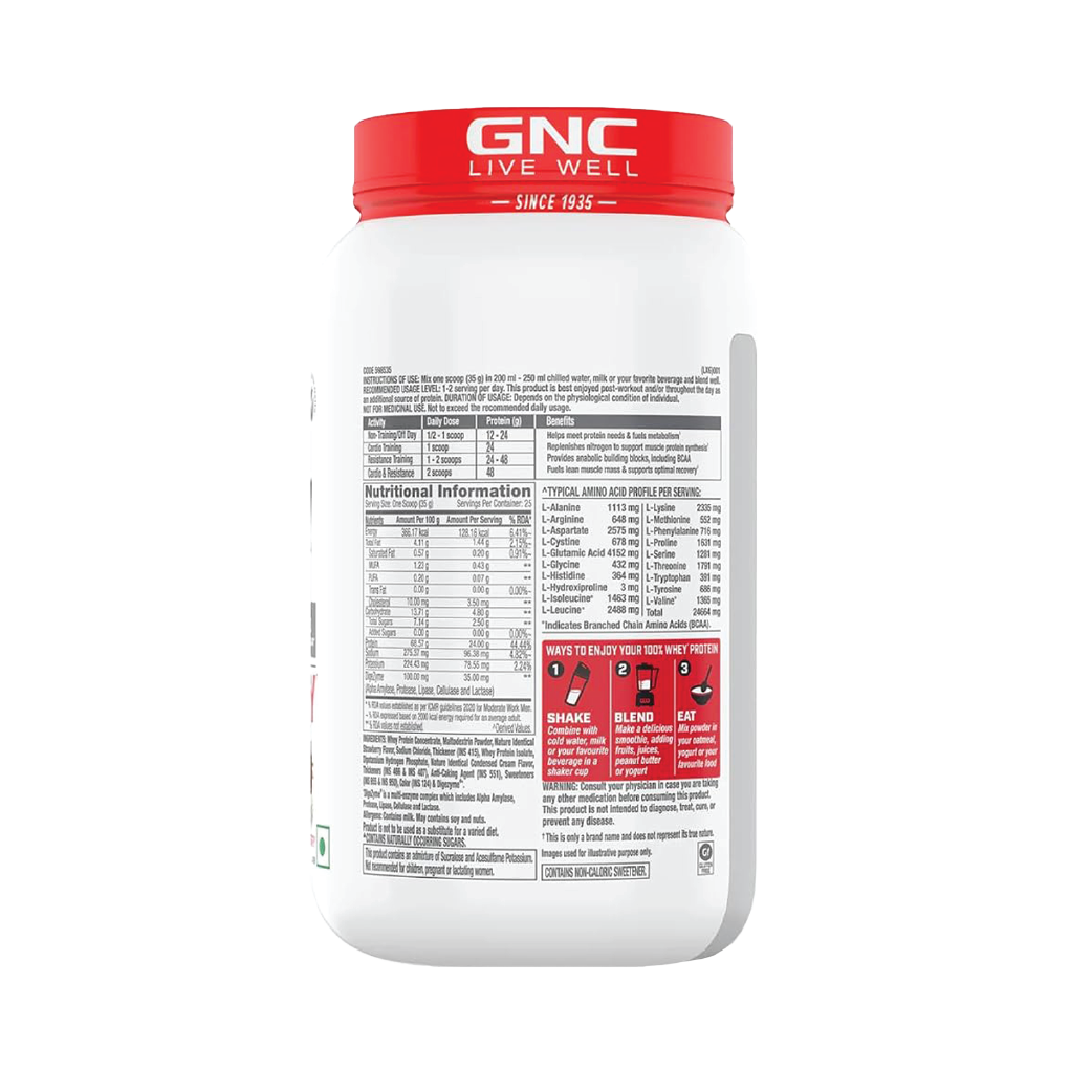 GNC Pro Performance 100% Whey | Creamy Stawberry | 907g