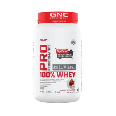 GNC Pro Performance 100% Whey | Creamy Stawberry | 907g