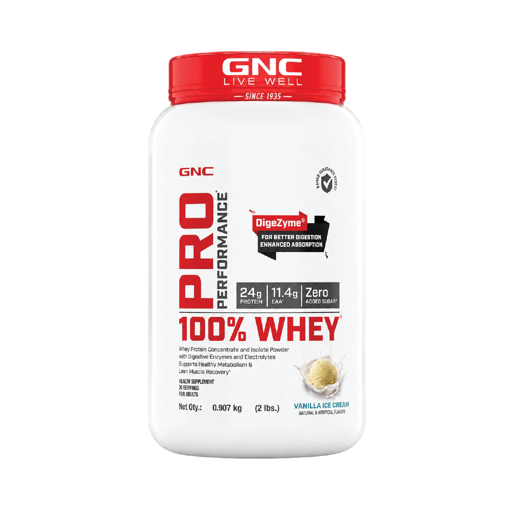 GNC Pro Performance 100% Whey | Vanilla Cream | 907g