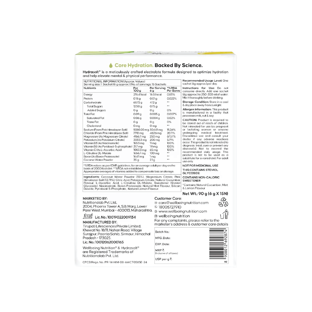 Hydrasalt Raspberry Lemon (Pack of 15)