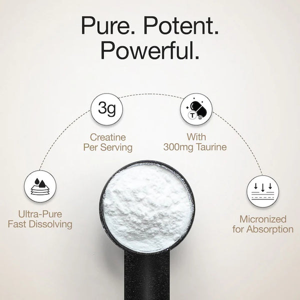 Creatine Monohydrate | 100g | 300mg Taurine | Unflavoured