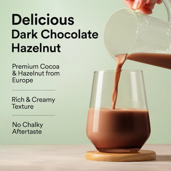 Plant Protein 22g | 500g | 3B CFU Probiotics | Dark Chocolate Hazelnut