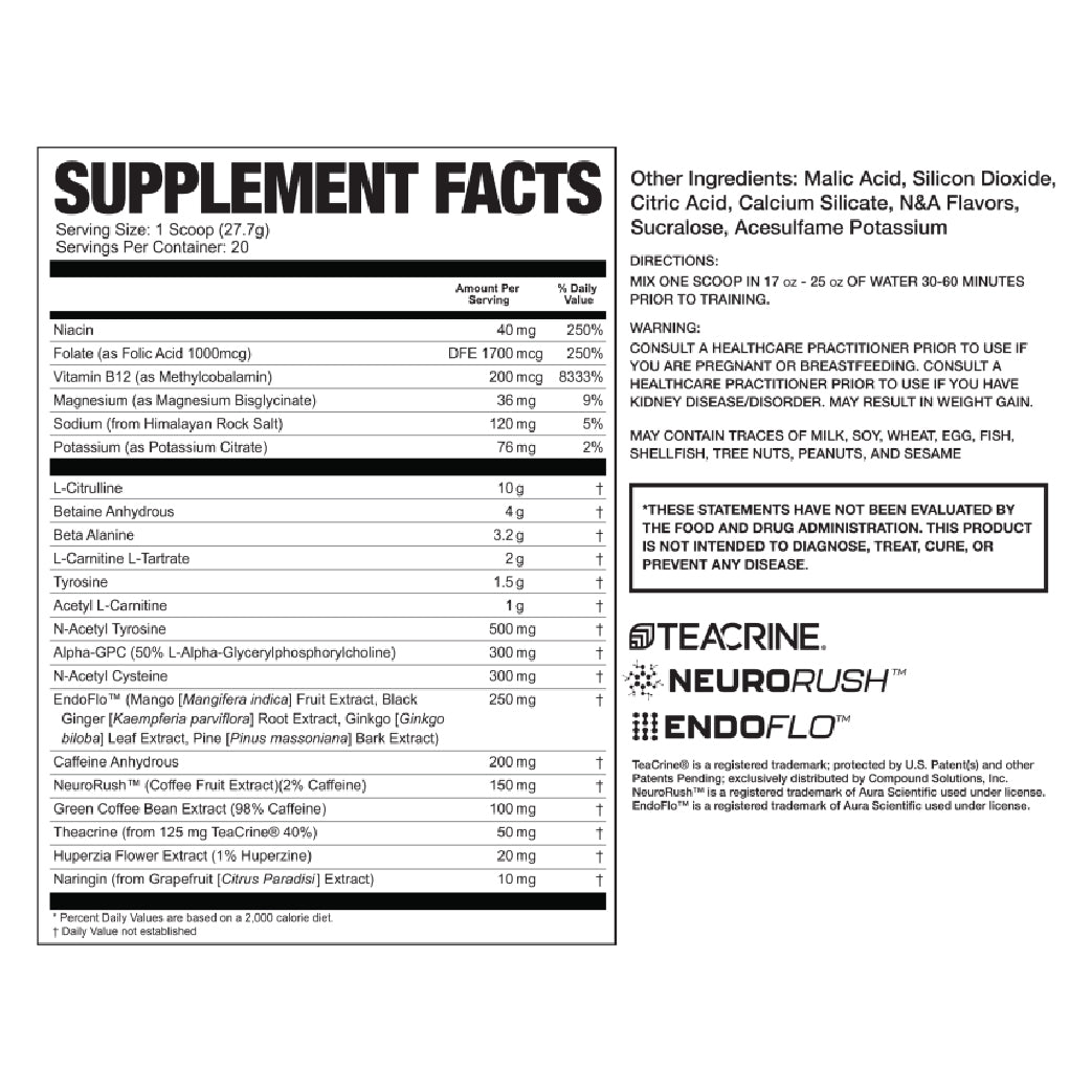 Magnum Limitless X16 Pre-Workout Powder, Grape Splash, 40 Servings