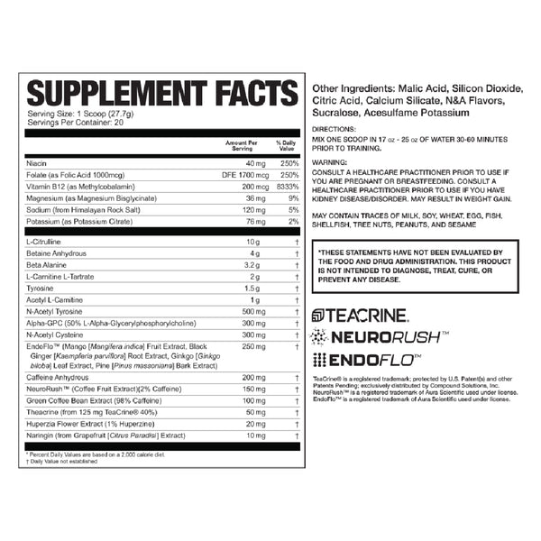 Magnum Limitless X16 Pre-Workout Powder, Grape Splash, 40 Servings