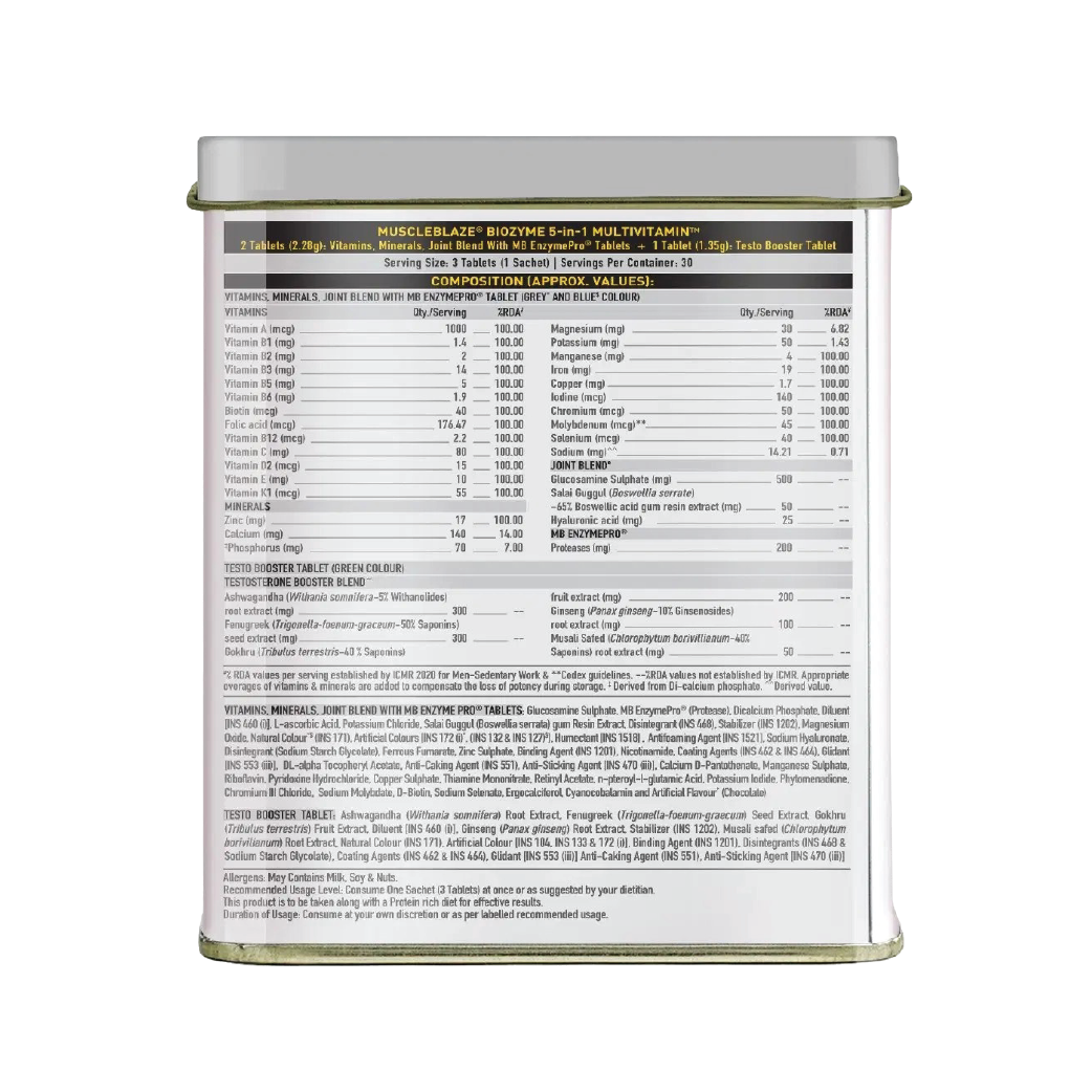 MuscleBlaze Biozyme 5 in 1 Multivitamin