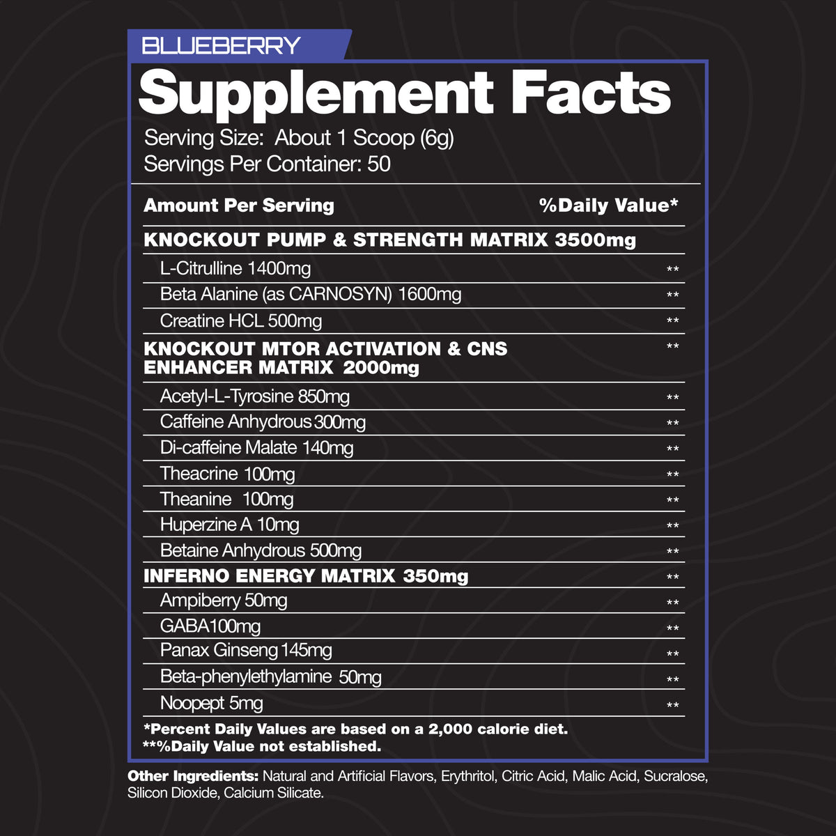 One Punch Pre-Workout (Blueberry) Black Series