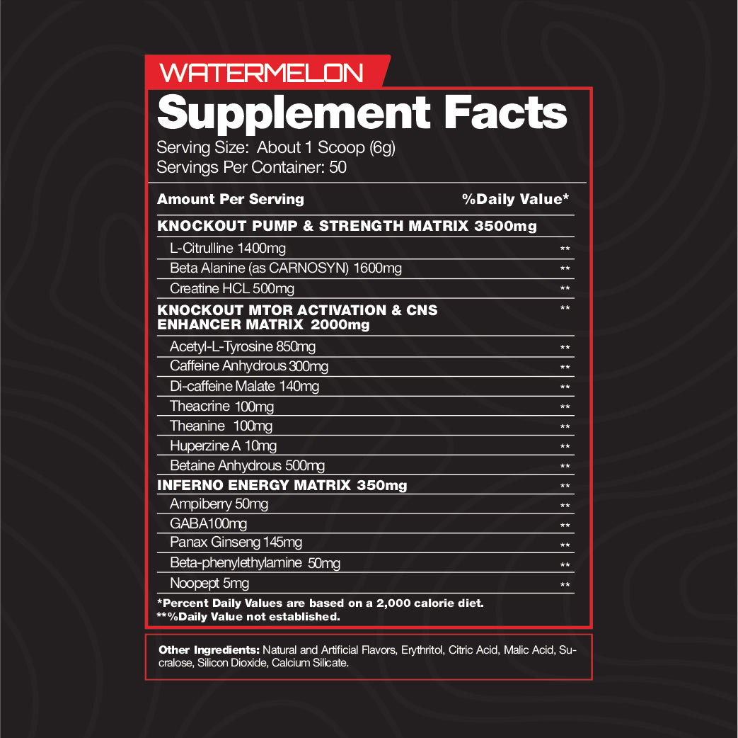 One Punch Pre-Workout  Black Series
