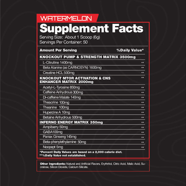One Punch Pre-Workout  Black Series