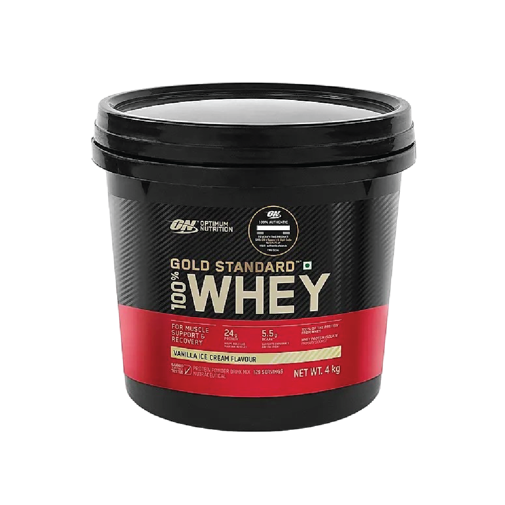 Gold Standard 100% Whey Protein Powder | Vanilla Ice Cream | 4 kg