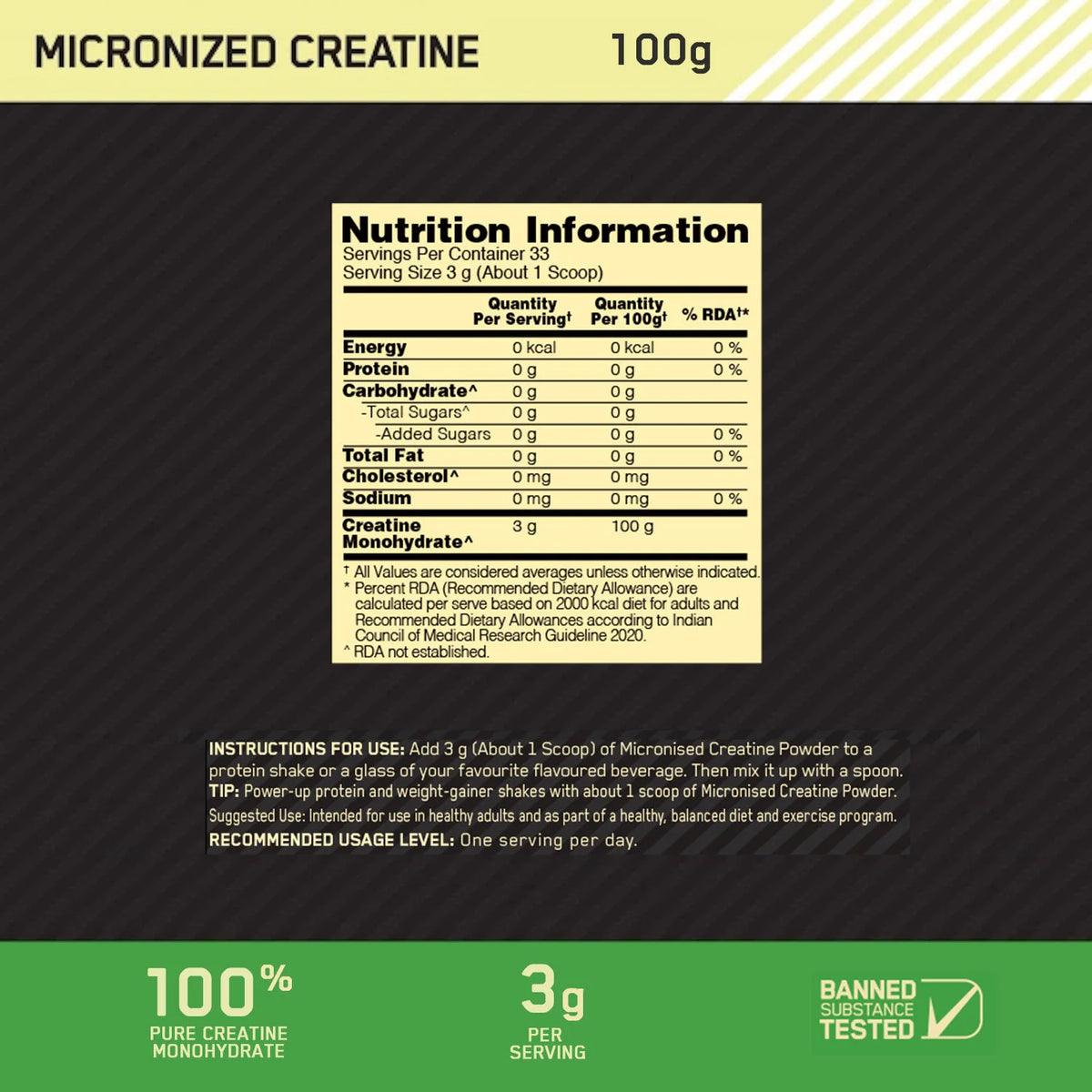 Micronised Creatine Powder