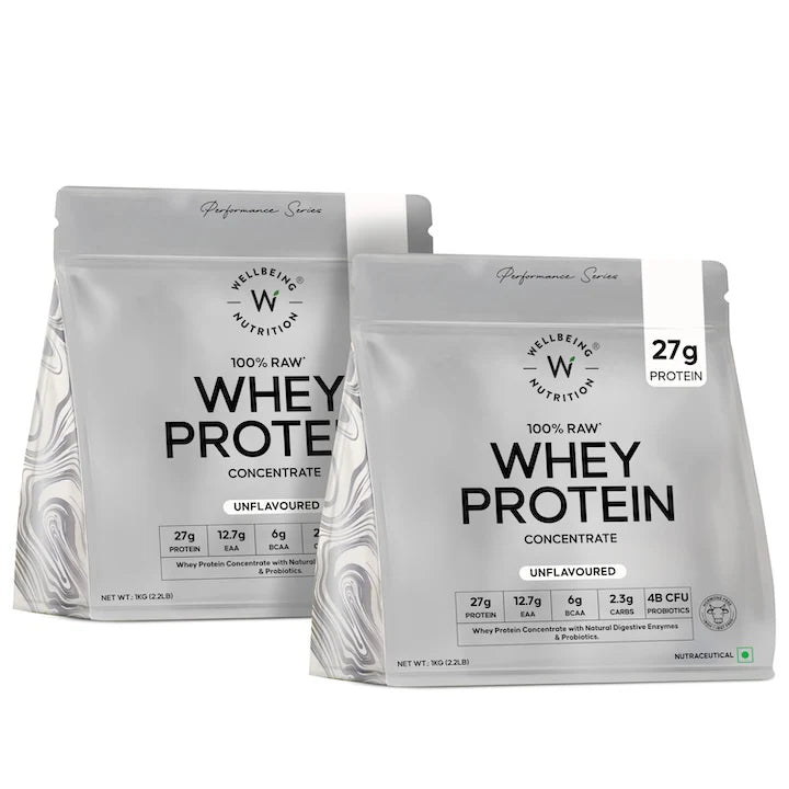 Whey Protein Concentrate 27g | 1kg | 4B CFU Probiotics | Unflavoured