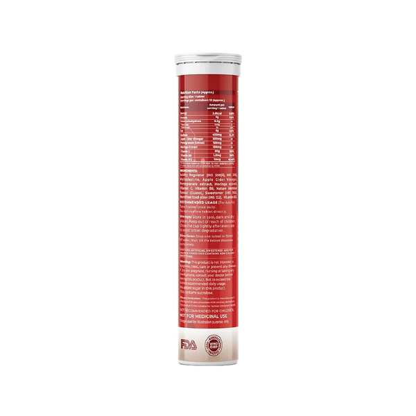 Trueforma® Apple Cider Vinegar with Pomegranate Extract & Moringa | Effervescent Tablets
