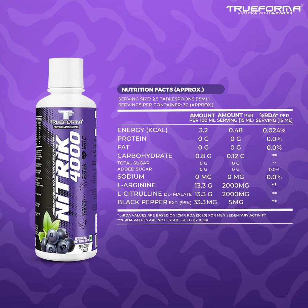Trueforma® Nitrik 4000 – Nitric Oxide & Circulation Support | 30 Servings