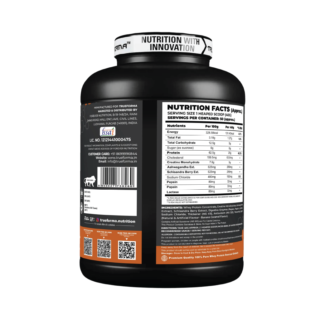 Trueforma® Power Fuel – Whey Protein with Creatine & Ashwagandha