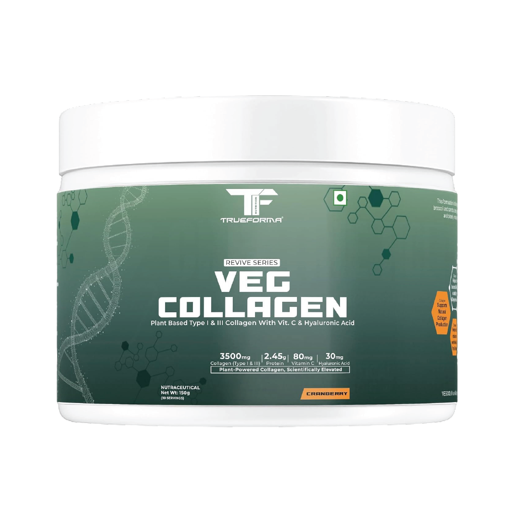 Trueforma® Veg Collagen with Type I & Type III With Vitamin C & Hyaluronic Acid | 30 Servings