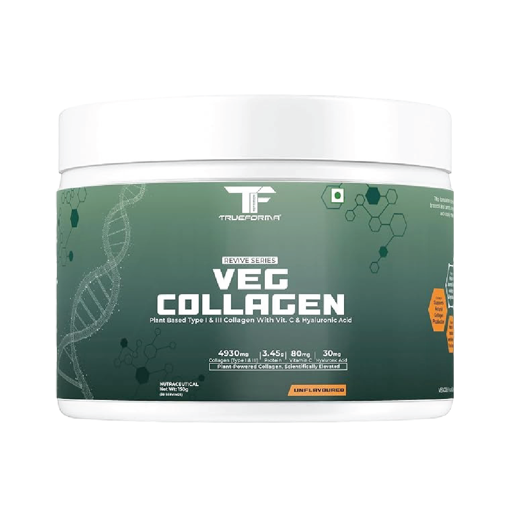 Trueforma® Veg Collagen with Type I & Type III With Vitamin C & Hyaluronic Acid | 30 Servings
