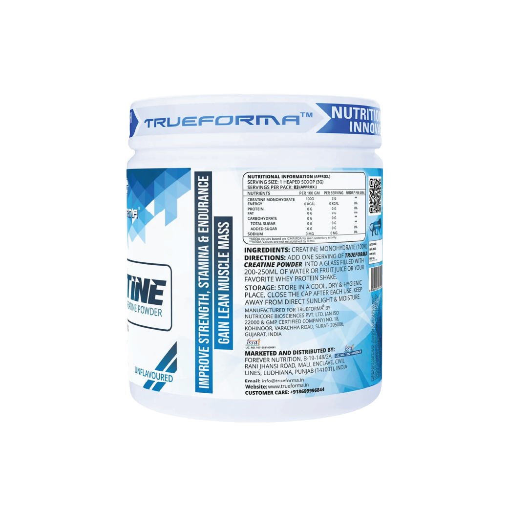 Trueforma® Creatine Powder – 100% Micronized Creatine Monohydrate