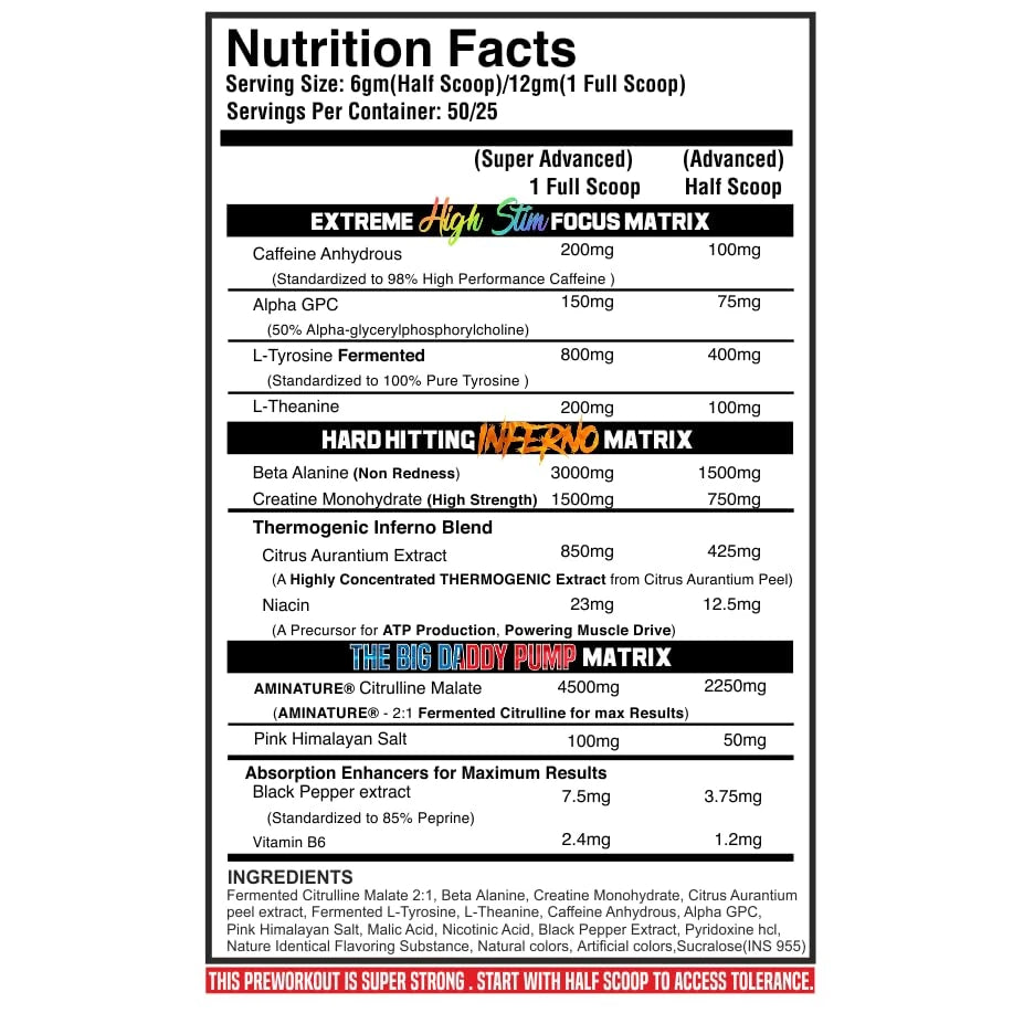 THE BIG DADDY INFERNO PREWORKOUT by BLACK BEAST