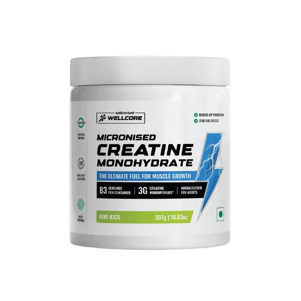 Wellcore - Pure Micronised Creatine Monohydrate | (307g, 83 servings)
