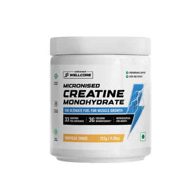 Wellcore - Pure Micronised Creatine Monohydrate (122g, 33 Servings) Tropical Tango