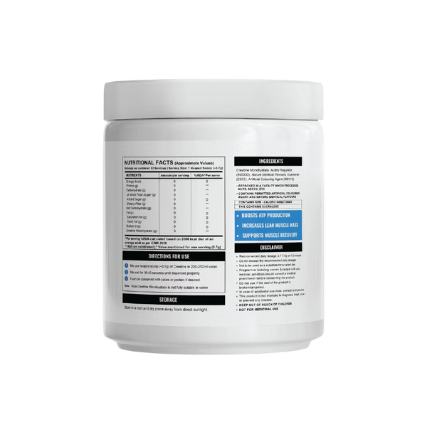 Wellcore - Pure Micronised Creatine Monohydrate | (307g, 83 servings)