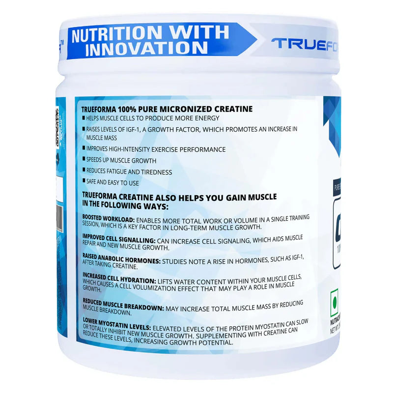 Trueforma® Creatine Powder – 100% Micronized Creatine Monohydrate