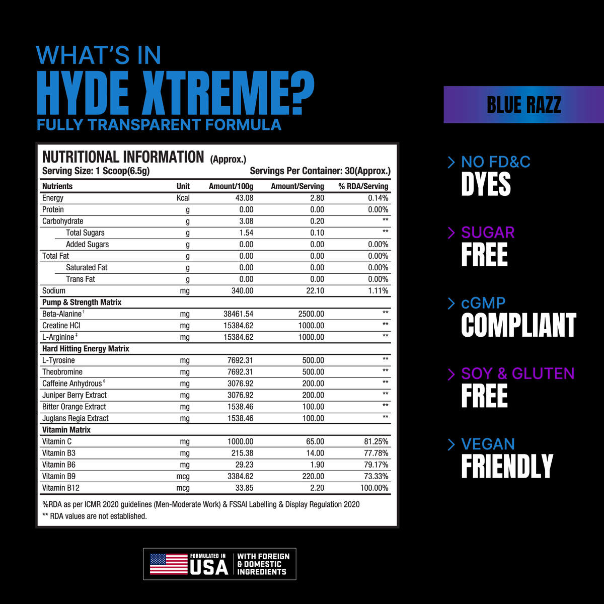 Prosupps Hyde Xtreme Pre Workout - 30 Servings