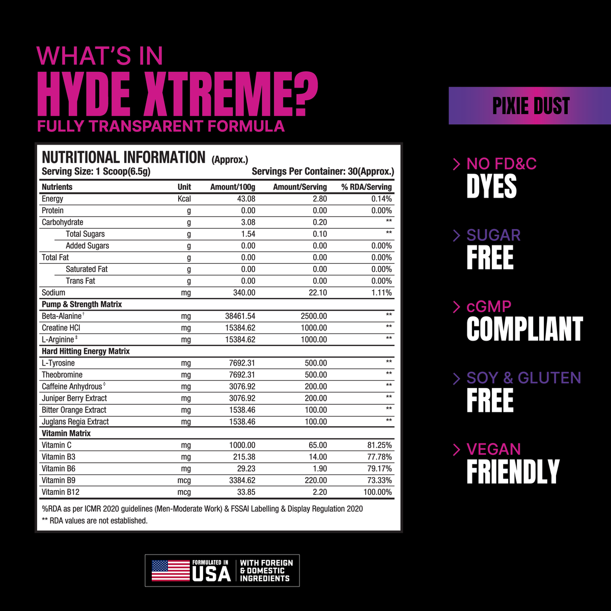 Prosupps Hyde Xtreme Pre Workout - 30 Servings