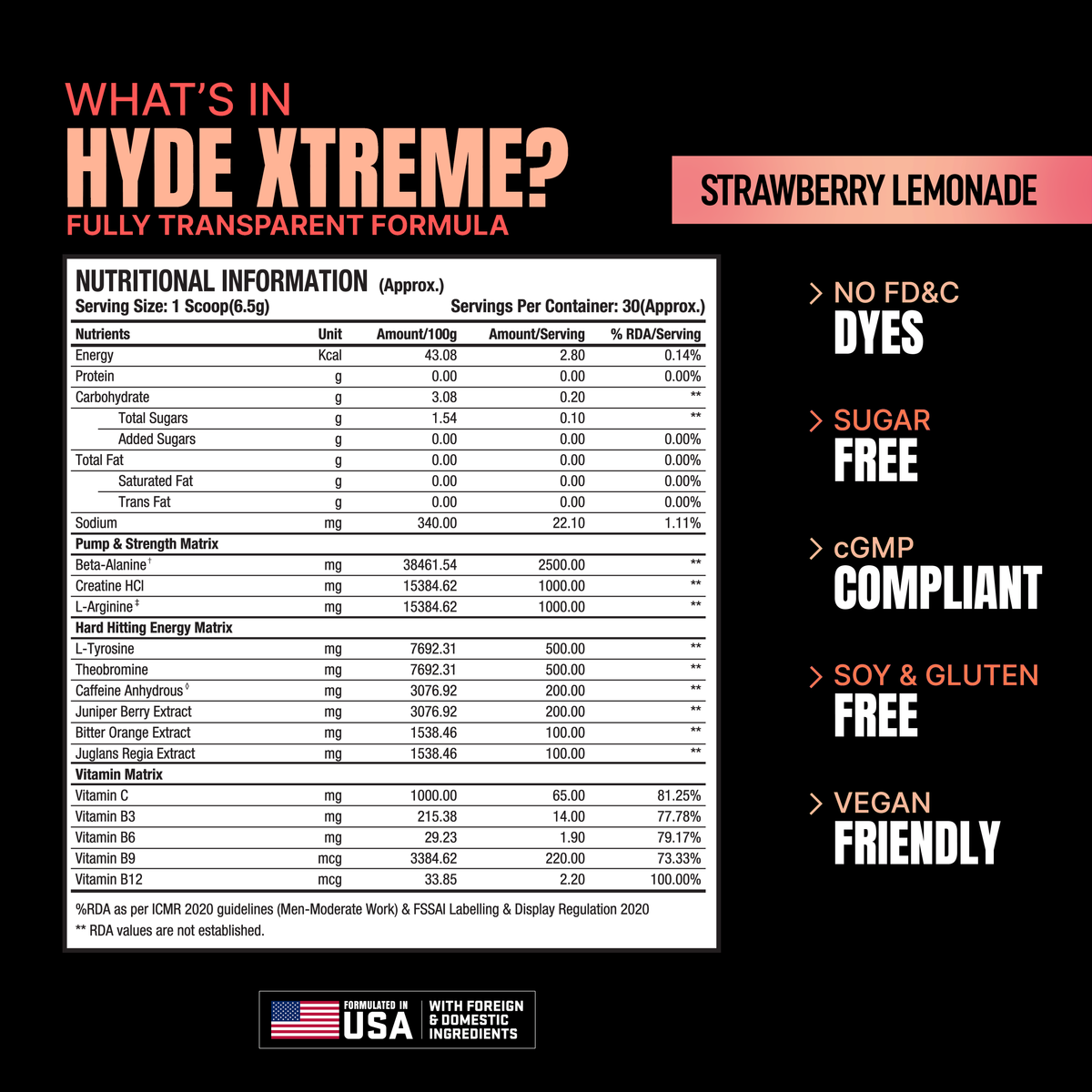 Prosupps Hyde Xtreme Pre Workout - 30 Servings