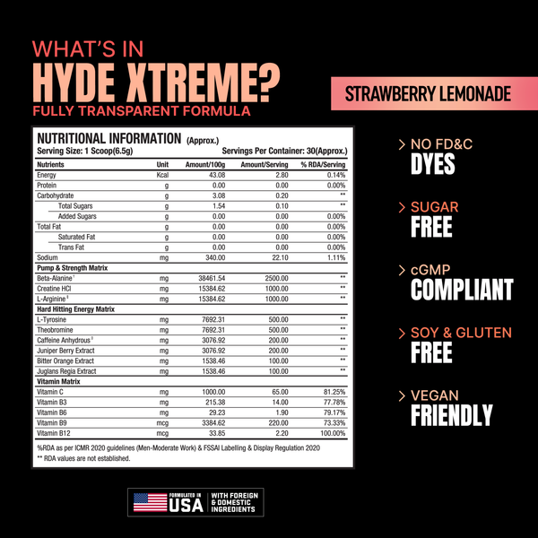 Prosupps Hyde Xtreme Pre Workout - 30 Servings