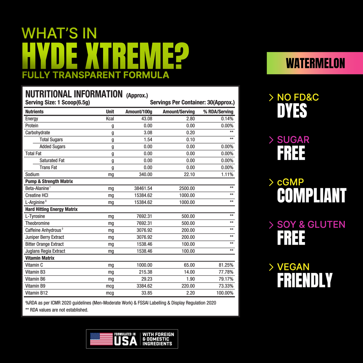 Prosupps Hyde Xtreme Pre Workout - 30 Servings