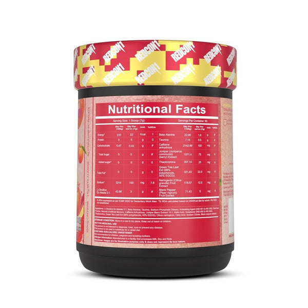 Redcon1 Total War PreWorkout - Sour Peach Rings, 60 Servings