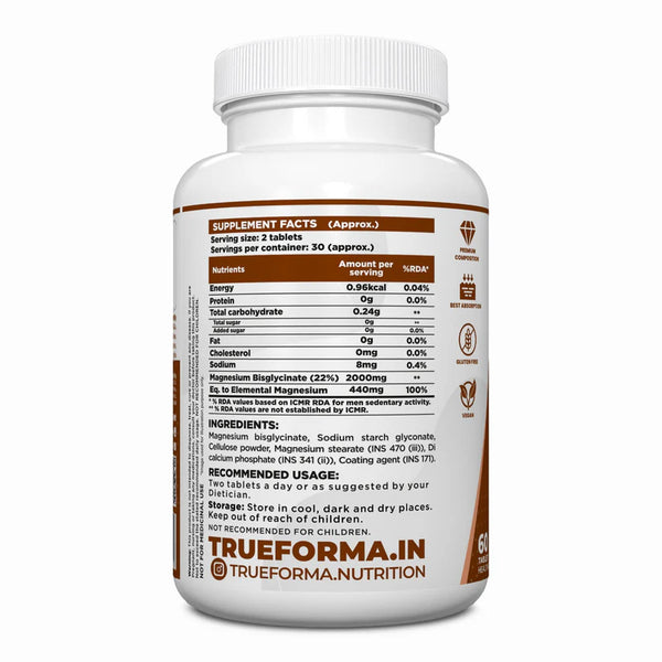 Trueforma® Magnesium Bisglycinate 2000 | 60 Tablets