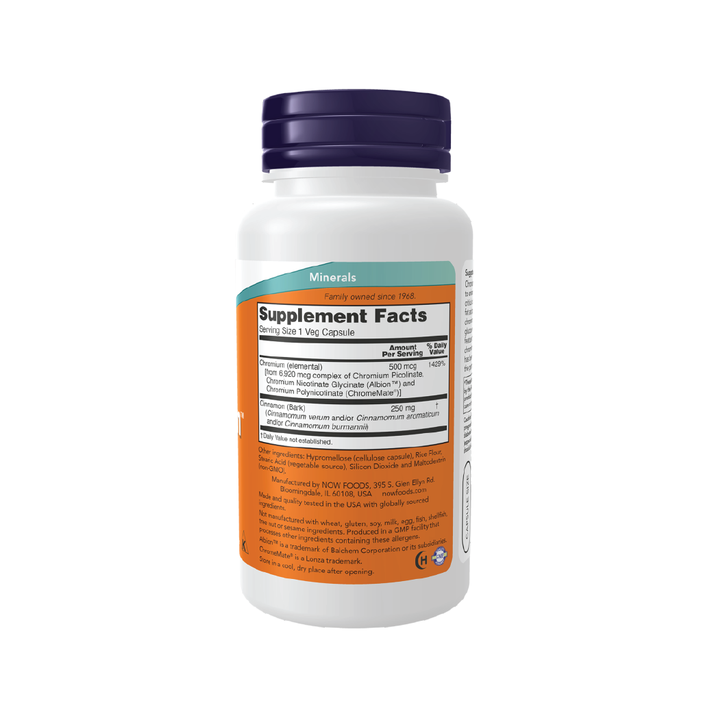 Tri-Chromium™ 500 mcg with Cinnamon Veg Capsules