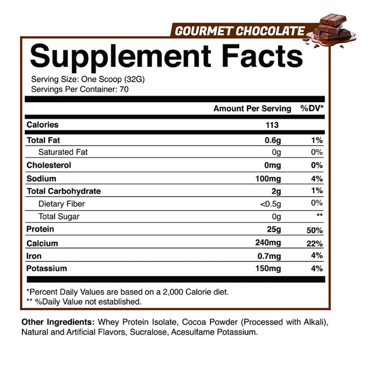Iso-Natural (Isolate Whey) Gourmet Chocolate