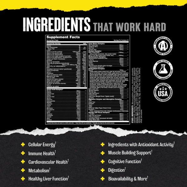 Animal Pak - Convenient Multivitamin for Men & Women Daily All-in-One Vitamin & Supplement Pack