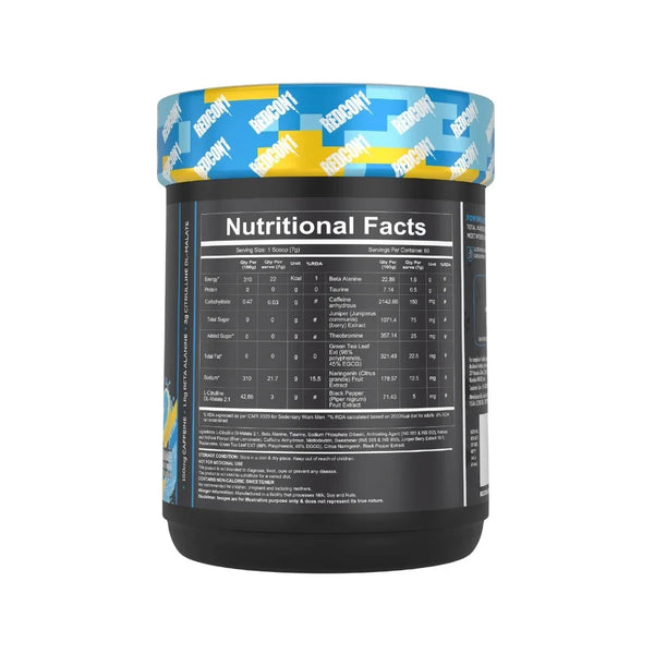 Redcon1 Total War PreWorkout - Blue Lemonade, 60 Servings