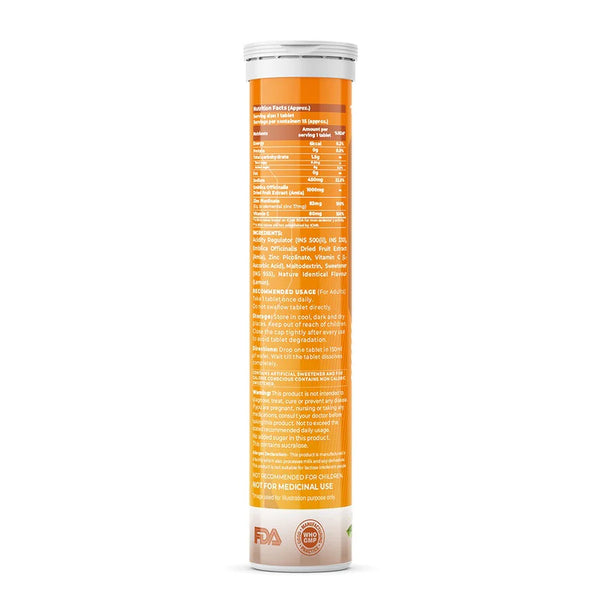 Trueforma® Vitamin C & Zinc with Amla Extract | Effervescent Tablets