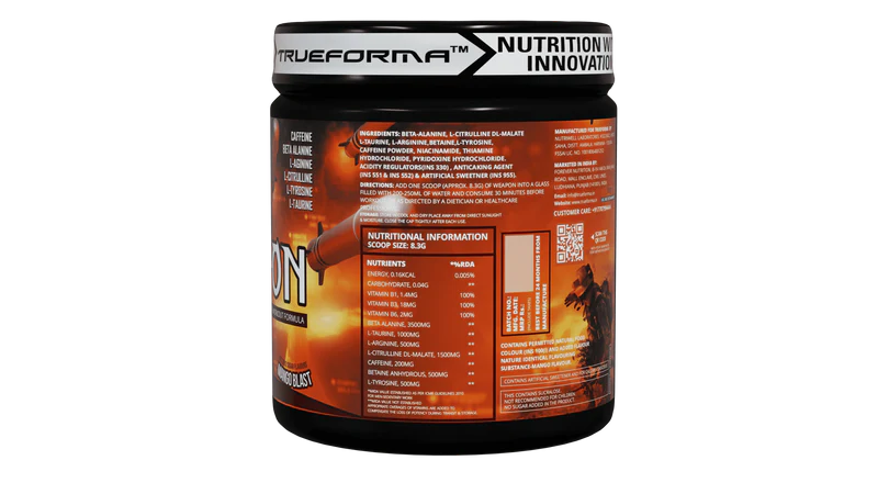 Trueforma® Weapon: Pre-Workout Formula for Energy & Focus